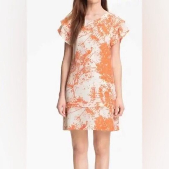 Rachel Zoe size 6 Ines Silk sheath dress with tiered sleeve and skirt - Picture 2 of 15